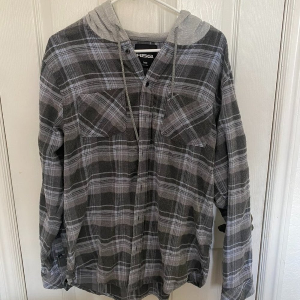 RSQ Flannel Hoodie